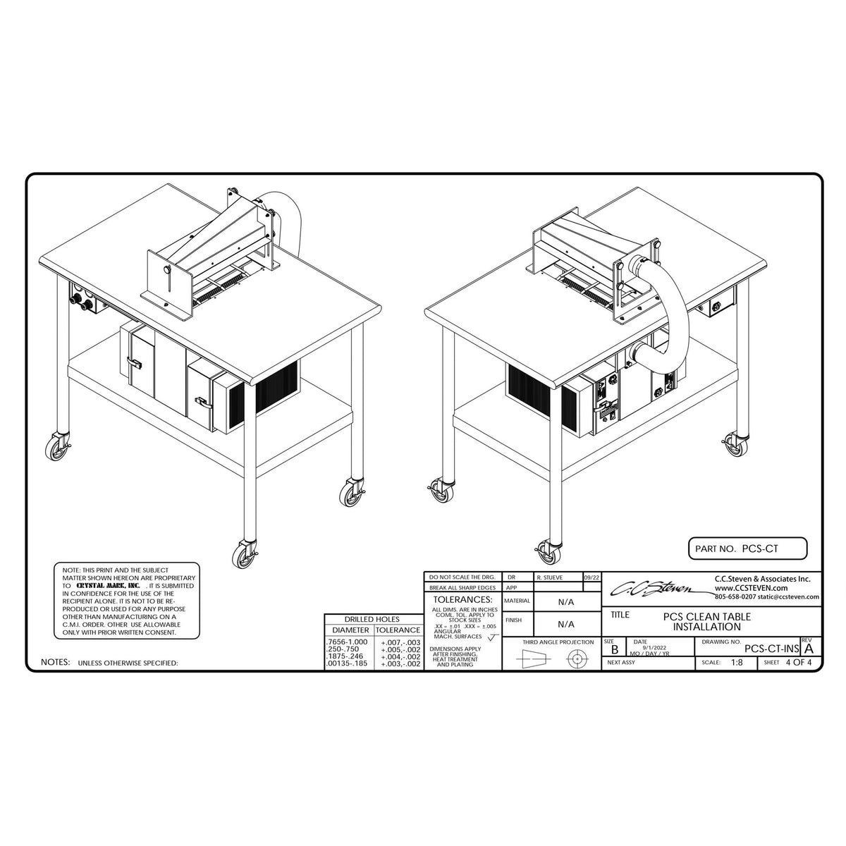 PCS Clean Table drawing, sheet 4
