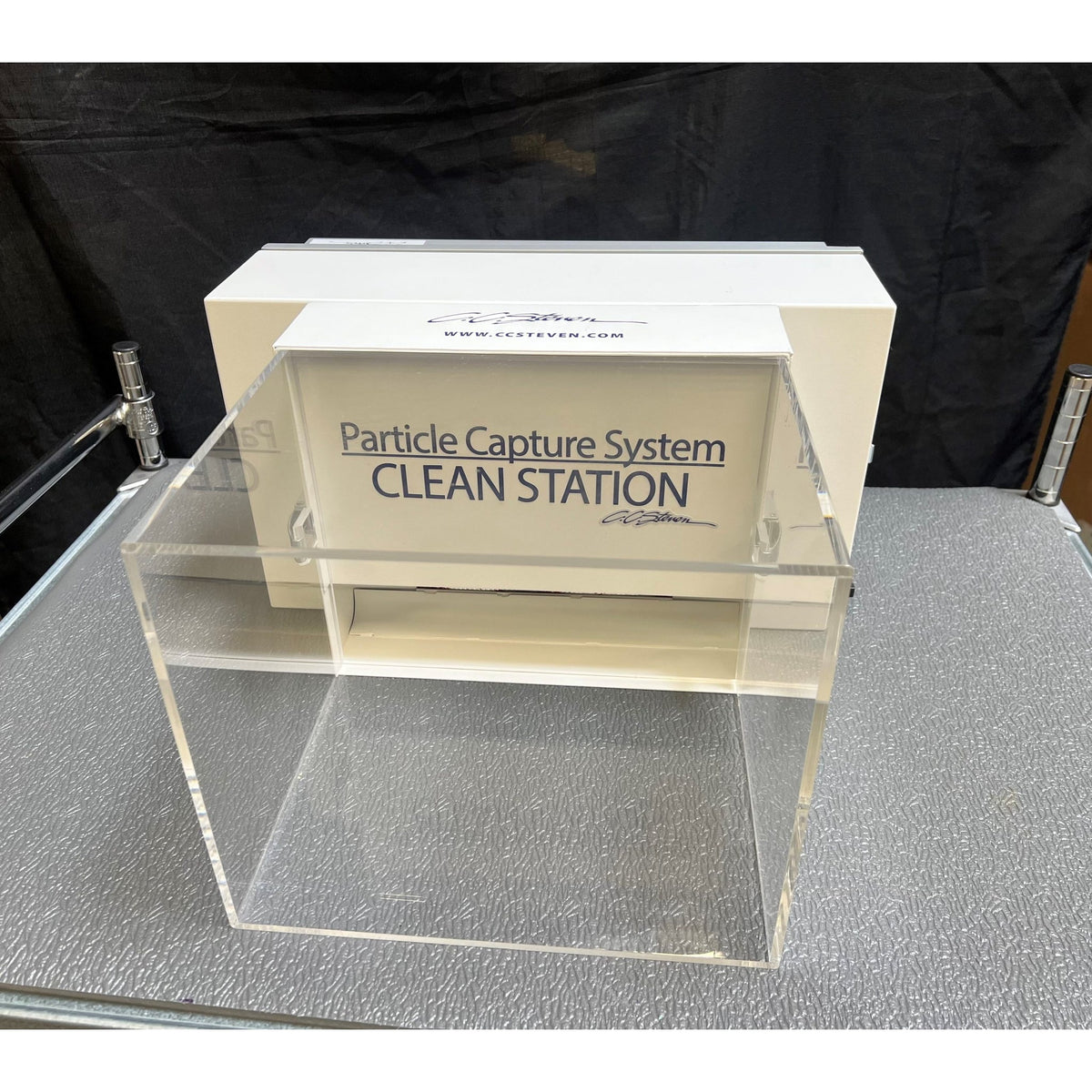 PCS Clean Station front view showing capture hood opening