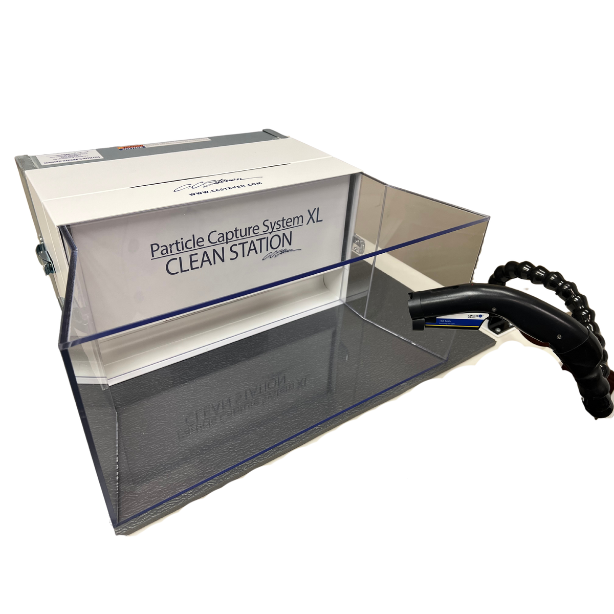 PCS Clean Station paired with a Simco-Ion ionizing air gun