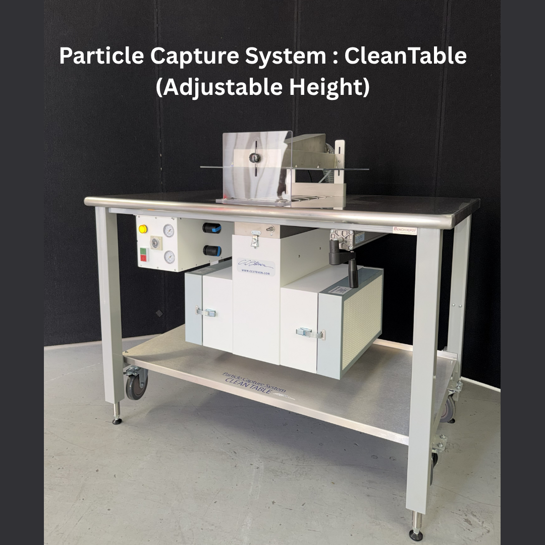 PCS Clean Table on adjustable-height table