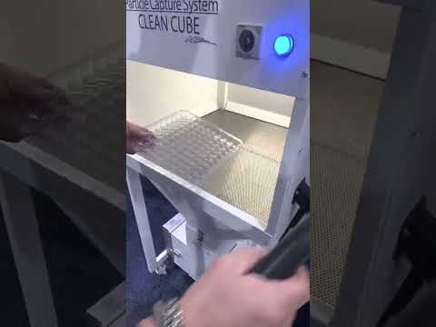 PCS Clean Cube in action with ionized air cleaning